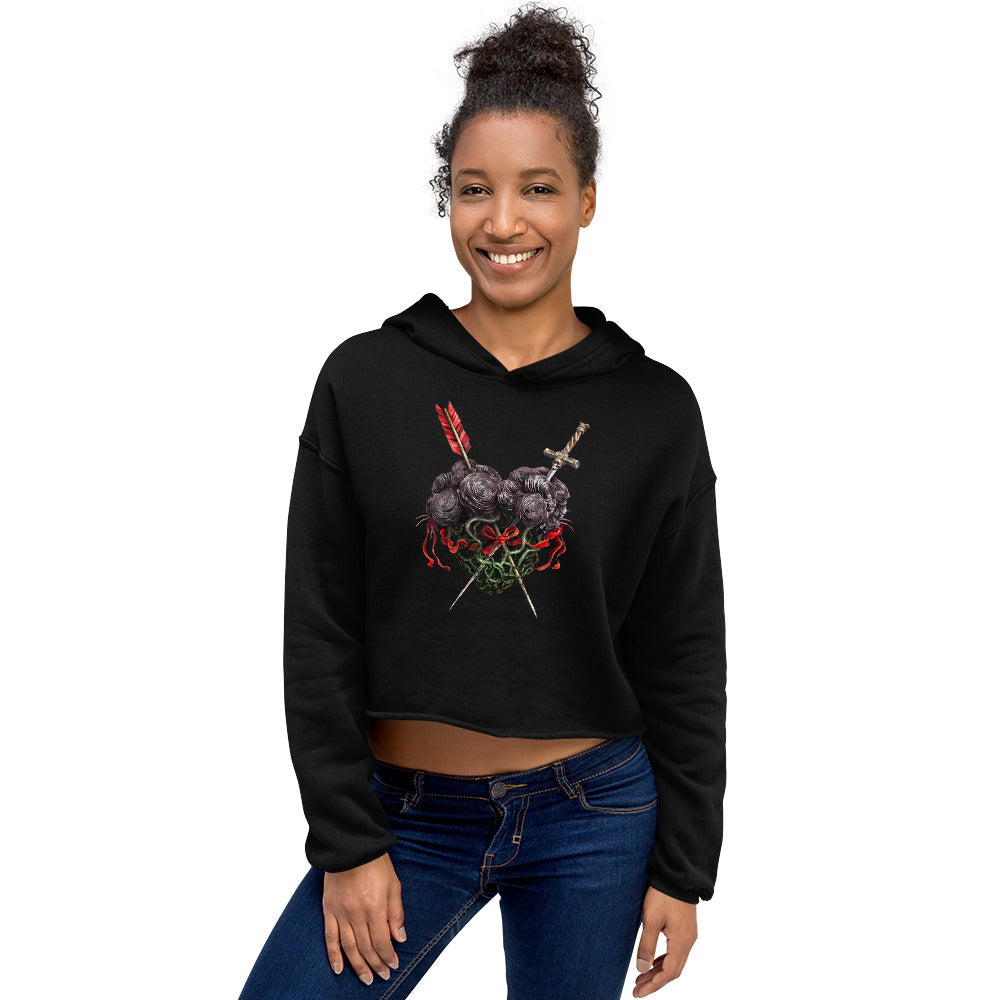 Fight For Love Crop Hoodie