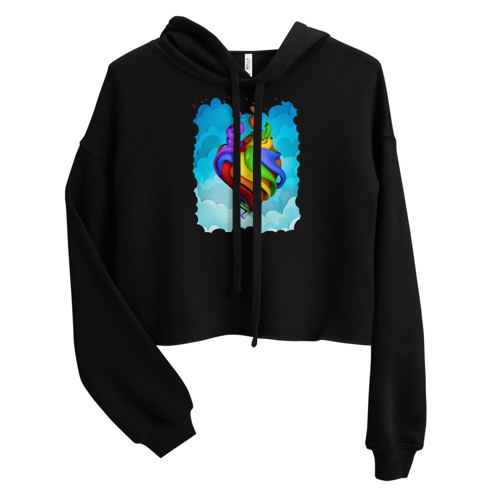 Hearts For All Crop Hoodie